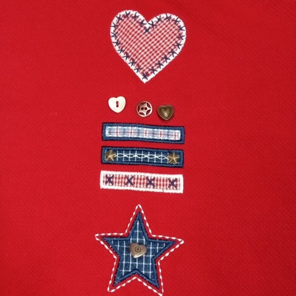 Vintage‎ Koret City Blues Womens Sweater Red XL Pullover Embroidered Stitching - Picture 2 of 8